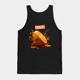 Smashed Orange: A Burst of Empty Rhetoric with a Dark Background Tank Top